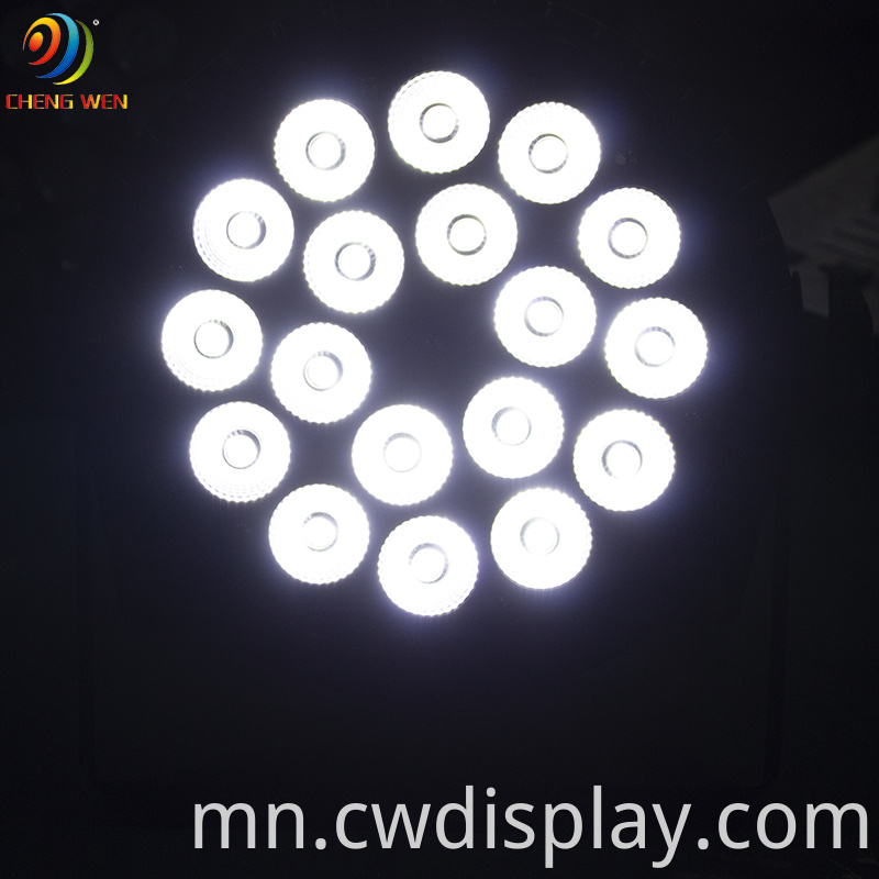 18pcs Waterproof Flat Led Par Light